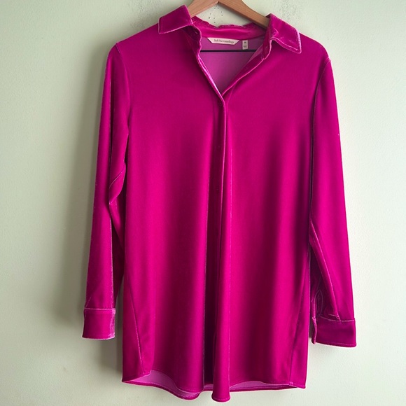 Soft Surroundings Velvet Boyfriend Tunic Shirt - Picture 3 of 5